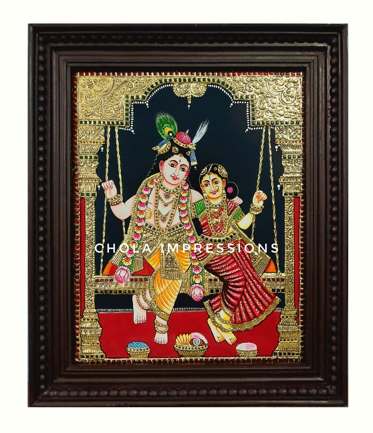 Buy Authentic Radha Krishna Tanjore Painting